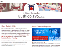 Tablet Screenshot of bushido-koeln.de